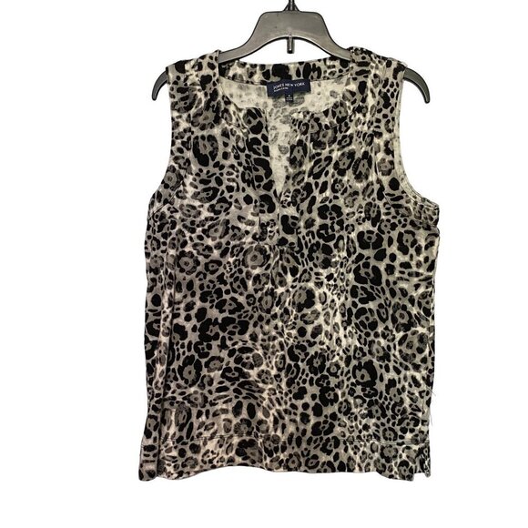 Jones New York Signature Sleeveless Animal Print Top Size Small - Picture 1 of 9
